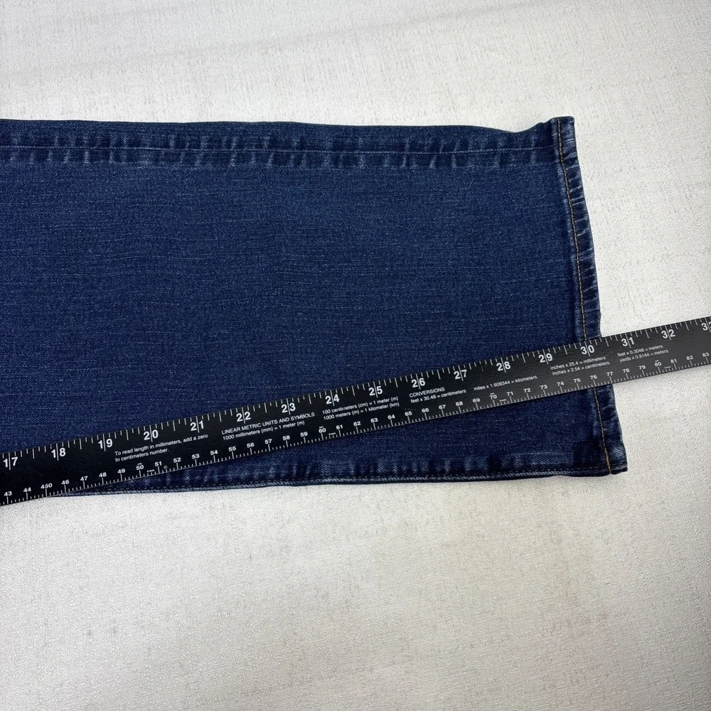 American Eagle‎ Original Boot Jeans Mens 40x32 Dark Blue Denim Pants Whiskered